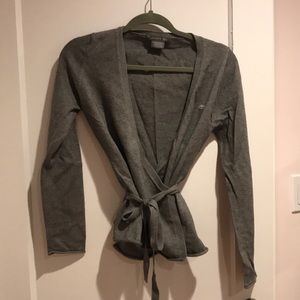 Lacoste grey wrap sweater.